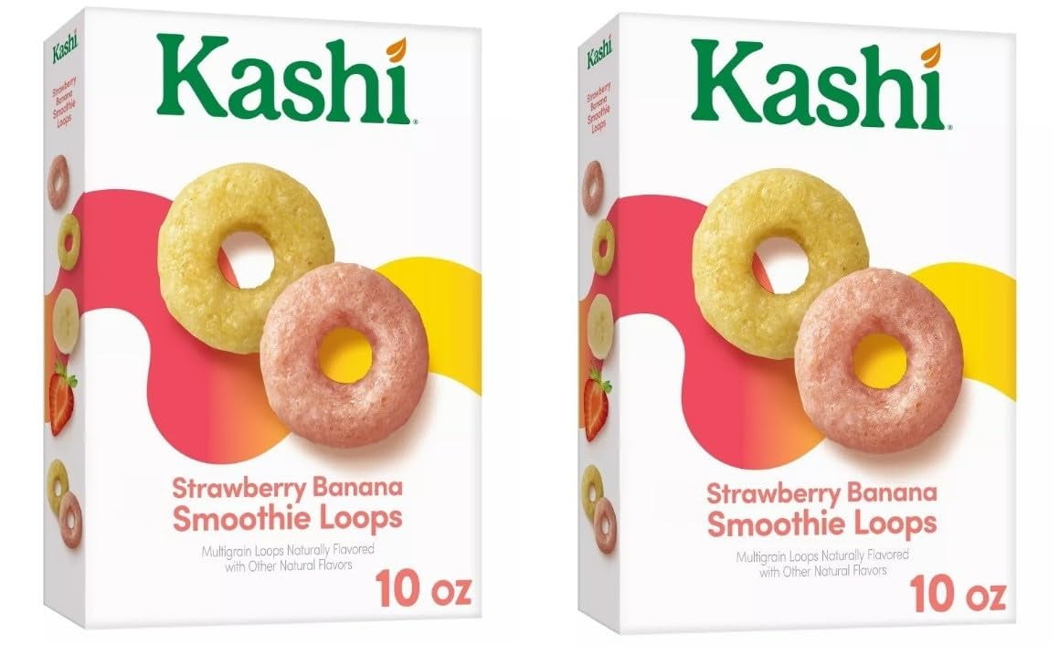 Breakfast Cereal  Strawberry Banana Smoothie Loops  10 Oz Box  Pack of 2