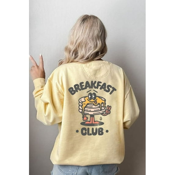 Breakfast Club Aesthetic Bohemian Retro Vintage Comfort Colors Sweatshirt Oversized Retro Graphic Sweatshirt Grunge Hippie Boho