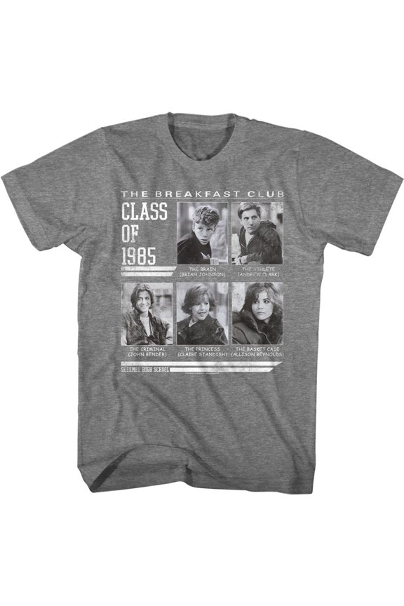 Breakfast Club Class 85 Yearbook Graphite Heather Adult T-Shirt S