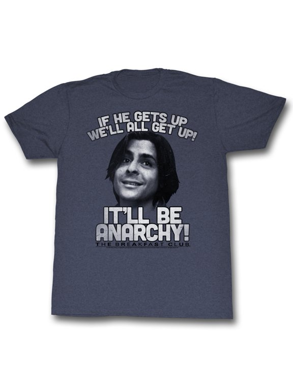 Breakfast Club Movies Anarchy Adult Short Sleeve T Shirt