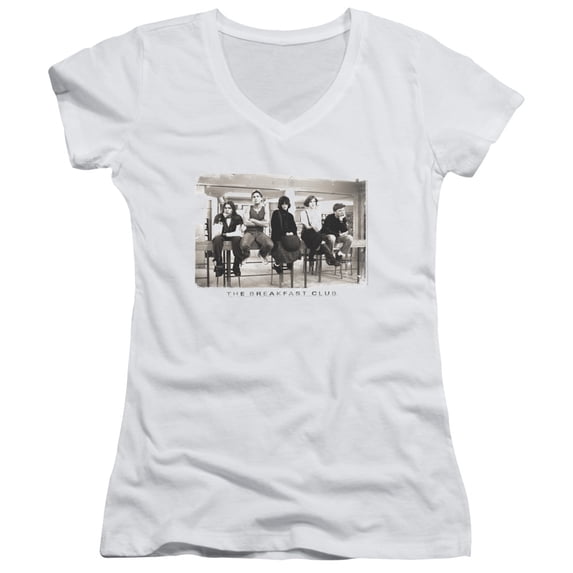 Breakfast Club Mugs Junior Women's T-Shirt V-Neck T-Shirt White