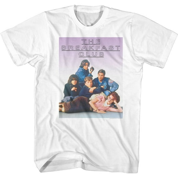 Breakfast Club Outline Logo White Adult T-Shirt 4Xl
