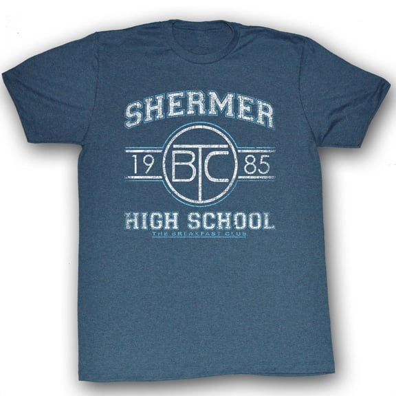Breakfast Club Shermer High School Navy Heather Adult T-Shirt