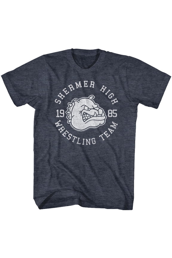 Breakfast Club Wrestling Team Navy Heather Adult T-Shirt