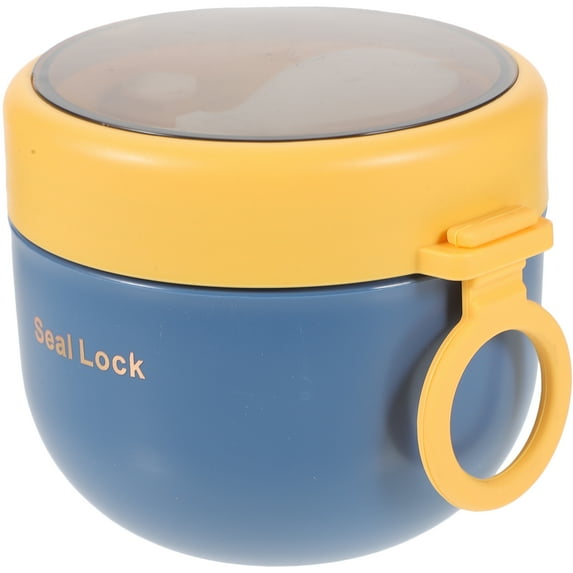 Breakfast Cup with Handle Food Containers Lids Bowl Anti-leak Soup Airtight Oatmeal Lidded