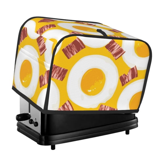 Breakfast Eggs Bacon Cute 2 Slice Toaster Cover Bread Maker Dust Protective For Small Kitchen Appliance Covers