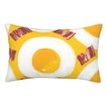 thumbnail image 1 of Breakfast Eggs Bacon Cute Pillowcase 14x20 Rectangle Throw Pillow Case Cover Cushion with Hidden Zipper for Sofa Couch Car, 1 of 2