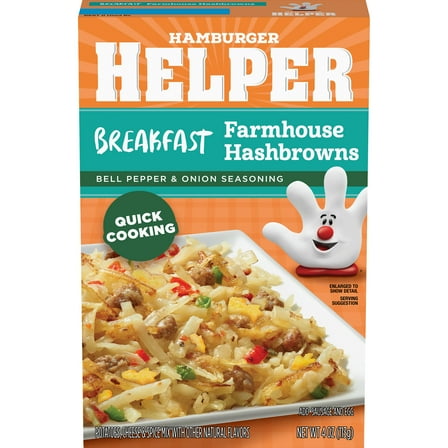 Helper Breakfast Farmhouse Hashbrowns with Bell Pepper & Onion Seasoning, 4oz Box