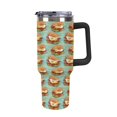 thumbnail image 1 of Breakfast Food Sandwich Tumbler with Handle and Straw 40 oz Stainless Steel Leakproof Travel Coffee Mug Car Cup Vacuum Water Bottle 40oz, 1 of 8
