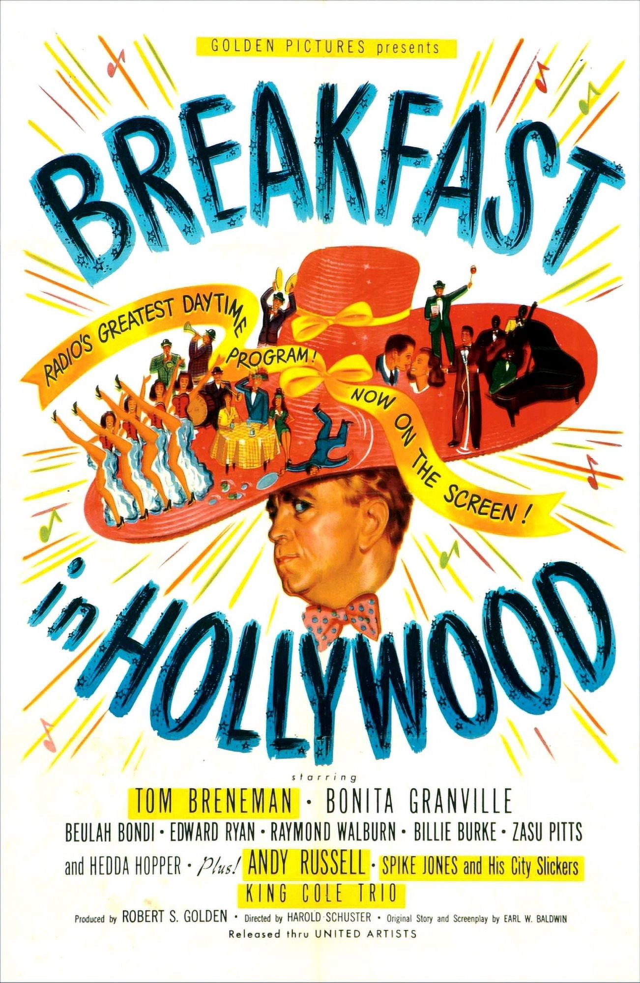 Breakfast In Hollywood U Canvas Art - (11 x 17)