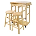 thumbnail image 1 of Breakfast Kitchen Cart with Drop-Leaf Table-Natural, 1 of 11