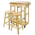 thumbnail image 1 of Breakfast Kitchen Cart with Drop-Leaf Table-Natural, 1 of 11