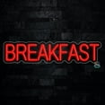 thumbnail image 1 of Breakfast LED Neon Sign 27"L x 6"H #32103, 1 of 3