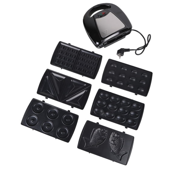 Breakfast Maker Sandwich Toaster Waffles Iron with Nonstick Coating Electric Cake Banners Burger Maker Easy to Use