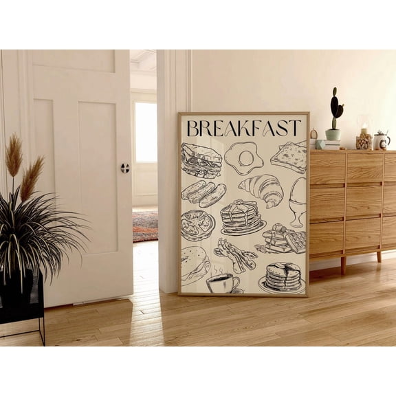 Breakfast Poster, Unframed Paper Poster 8x10in