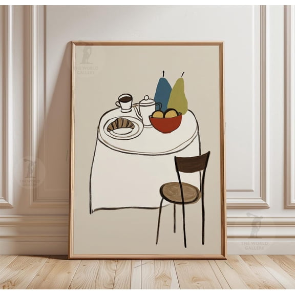 Breakfast Poster, Unframed Paper Poster 8x10in
