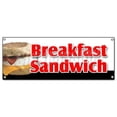 thumbnail image 1 of Breakfast Sandwich Banner Sign - Sausage Bacon Bagel Croissant Cheese Muffin, 1 of 1
