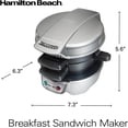 thumbnail image 1 of Breakfast Sandwich Maker with Egg Cooker Ring, Customize Ingredients, Perfect for Muffins, Croissants, Waffles, White Elephant Gift, 1 of 7