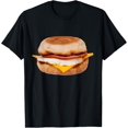 thumbnail image 1 of Breakfast Sandwich Unisex-Adults T-Shirt Black SmallPure cotton short-sleeved shirts for both men and women, 1 of 6
