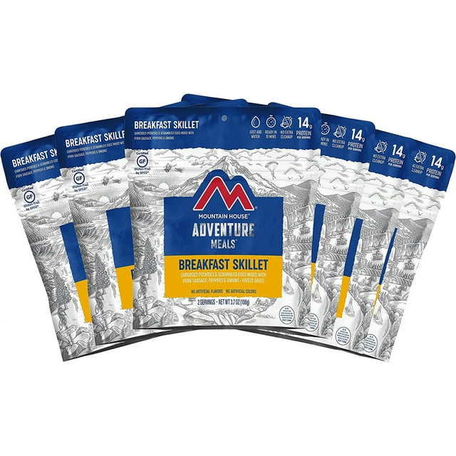 Breakfast Skillet Freeze Dried Backpacking & Camping Food 6Pack GlutenFree