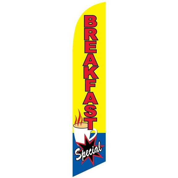 Breakfast Special Feather Banner Swooper Flag, Replacement Flag Only