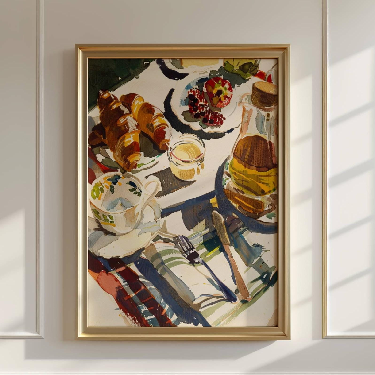 Breakfast Still Life Art Print: Kitchen Food Poster UNFRAMED Poster ...