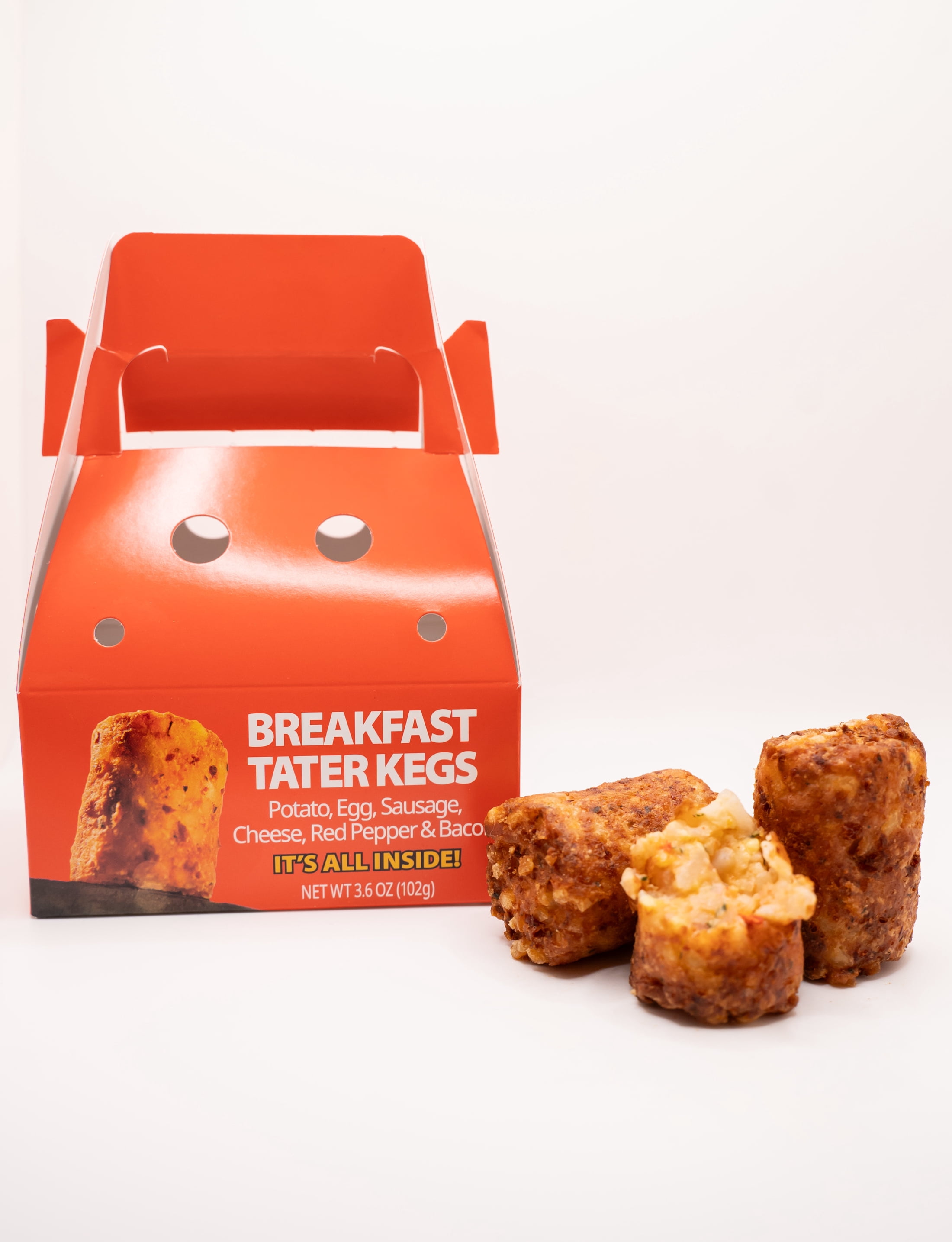 Tater Kegs Hot & Ready, Breakfast, Shelf-Stable, 1 Count, 3.6oz (102g)