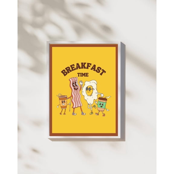 Breakfast Time Print, Unframed Paper Poster 8x10in