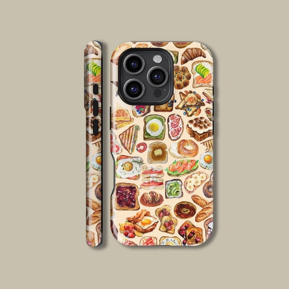 Breakfast Toast Food Collage Case for iPhone Samsung Brunch