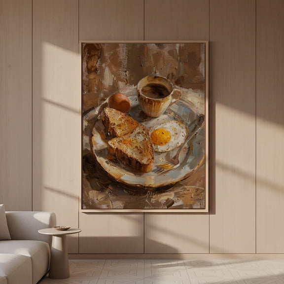 Breakfast Wall Art, Unframed Paper Poster 8x10in