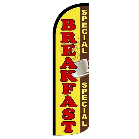 Breakfast Windless flag Without Pole Advertisement /Business Flags | Feather Flag |