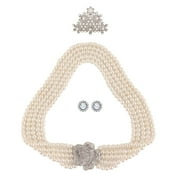 Breakfast at Tiffanys Audrey Hepburn Styled 3 piece Flapper Jewelry Accessories Set for Women