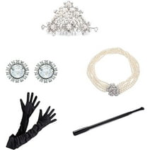 Breakfast at Tiffany's Costume Flapper Style 5 piece Jewelry and Accessories Set Inspired by Audrey Hepburn