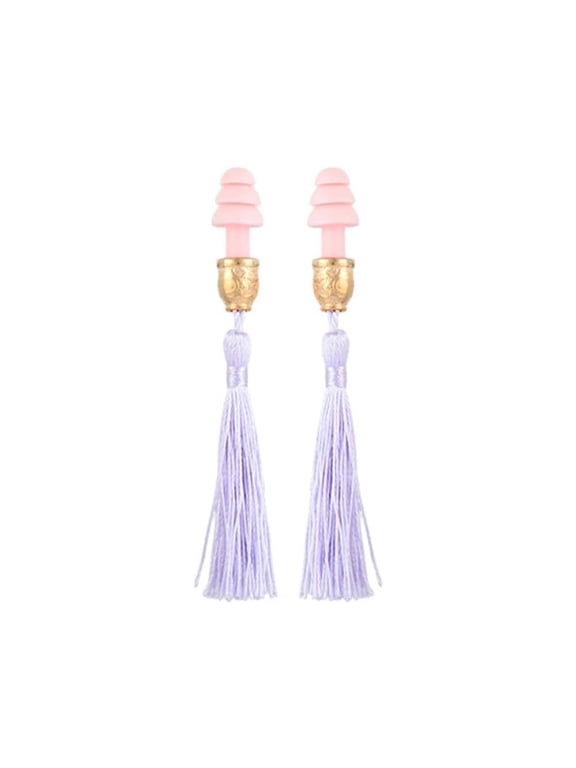Breakfast at Tiffany’s inspired Tassel Earplugs in Lavender Dream Color Styled by Audrey Hepburn