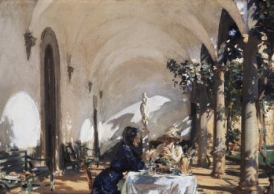 Breakfast in the Loggia John Singer Sargent (1856-1925 American) Freer Gallery Smithsonian Institution Canvas Art - (18 x 24)