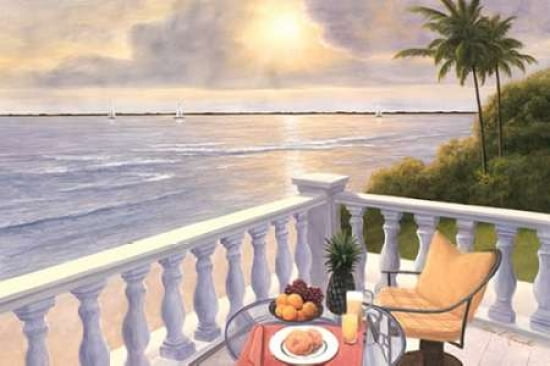Breakfast on the Veranda Canvas Art - Diane Romanello (12 x 18)