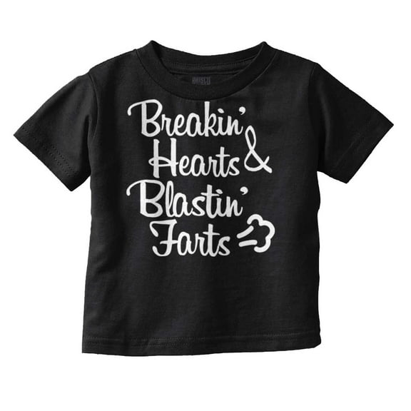 Breakin Hearts Blastin Funny Silly Toddler Boy Girl T Shirt Infant Toddler Brisco Brands 2T
