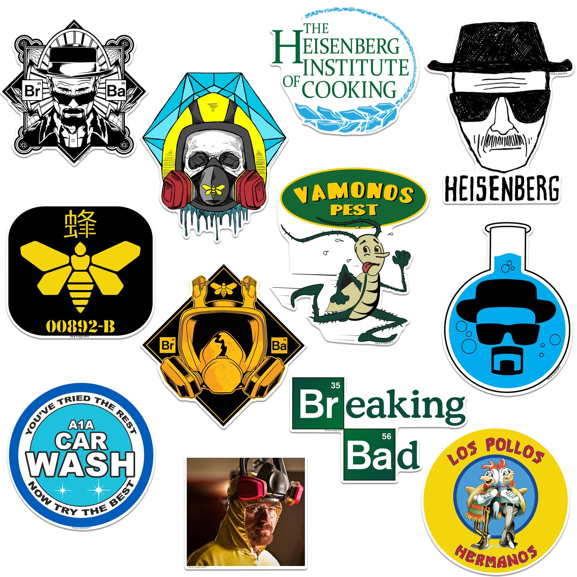 Breaking Bad 150 Count Vinyl Large Deluxe Stickers Variety Pack  Iconic TV Series Decals for Laptop, Water Bottle, Scrapbooking, Tablet, Indoor & Outdoor Use