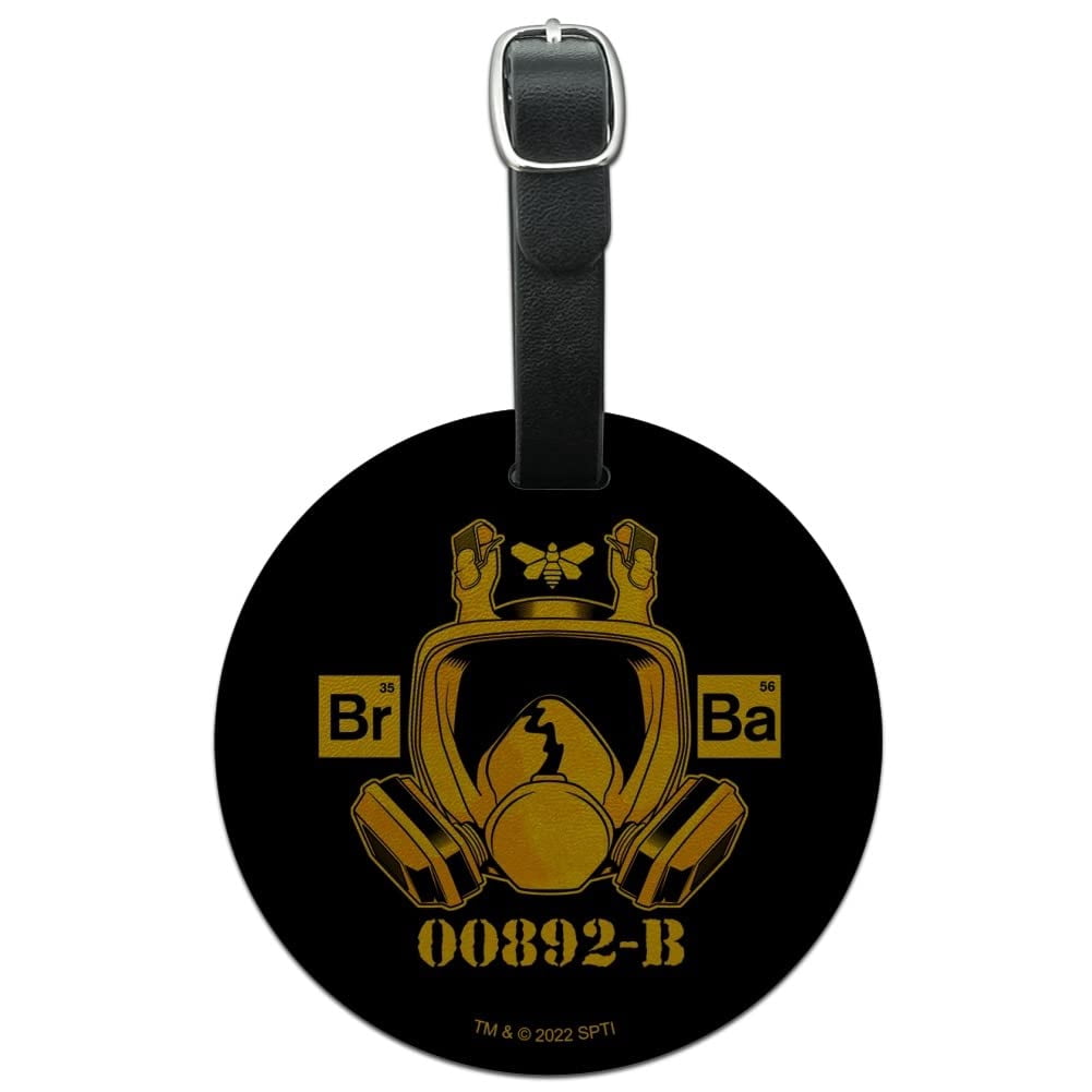 Breaking Bad Barrel Bee Gas Mask Round Leather Luggage Card Carry-On ID ...