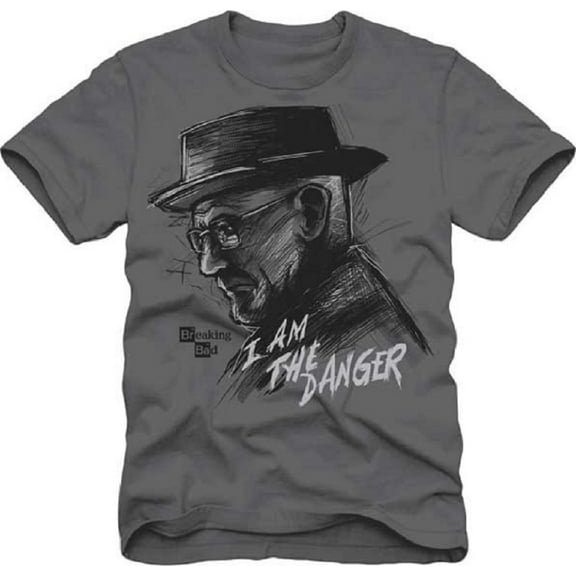 Breaking Bad Breaking Bad I Am The Danger Charcoal Adult T-Shirt