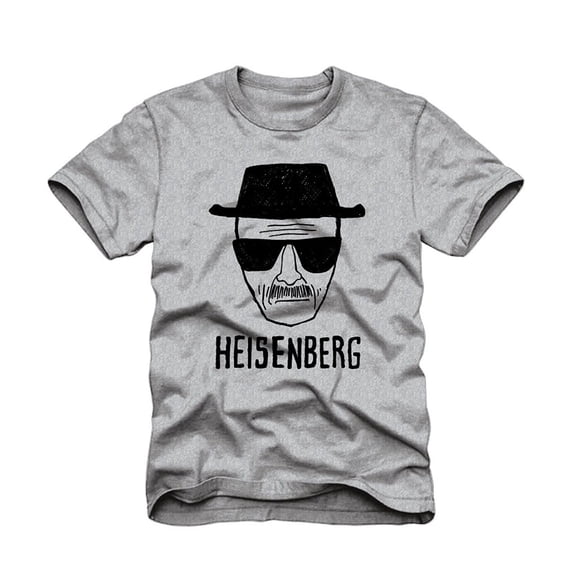 Breaking Bad Heisenberg Face Adult Heather Gray T-Shirt
