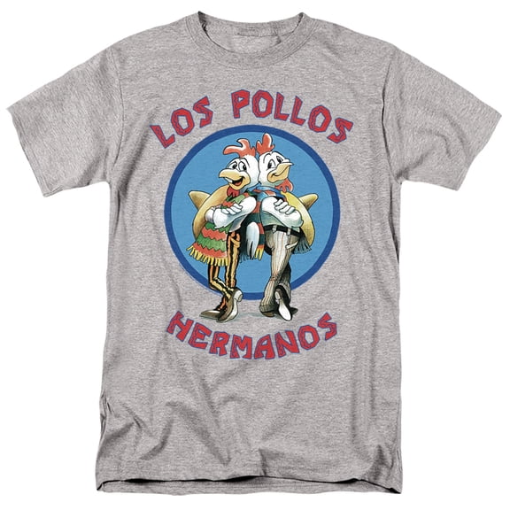 Breaking Bad Los Pollos Hermanos Unisex Adult T Shirt, Athletic Heather, 6X-Large