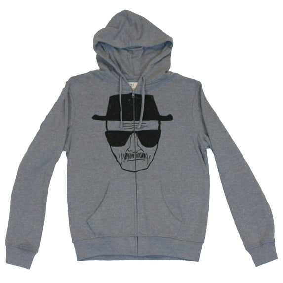 Breaking Bad Mens Hoodie Sweatshirt - Classic simple Heisenberg Sketch Face (Medium)