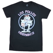 Breaking Bad Mens T-Shirt - Los Pollos Hermanos Classic Logo Distressed Small