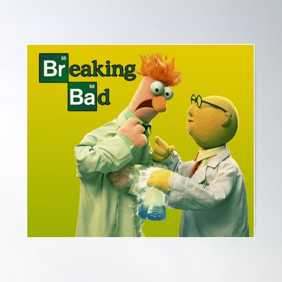 Breaking Bad Muppets Science Poster Wall Art, Modern Wall Decor For Living Room Bedroom, 8x12 UNFRAMED