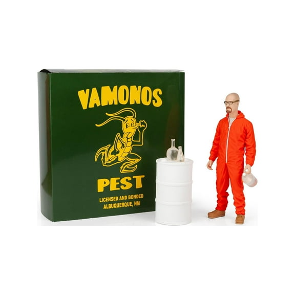 Breaking Bad Walter White In Orange Hazmat Suit Figure | Measures 6 Inches Tall