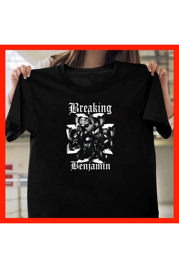 Breaking Benjamin Gothic Skull Emblem T-Shirt - Dark Fantasy Band Merch Style G301, for Unisex, Extended Sizes Up to 5XL