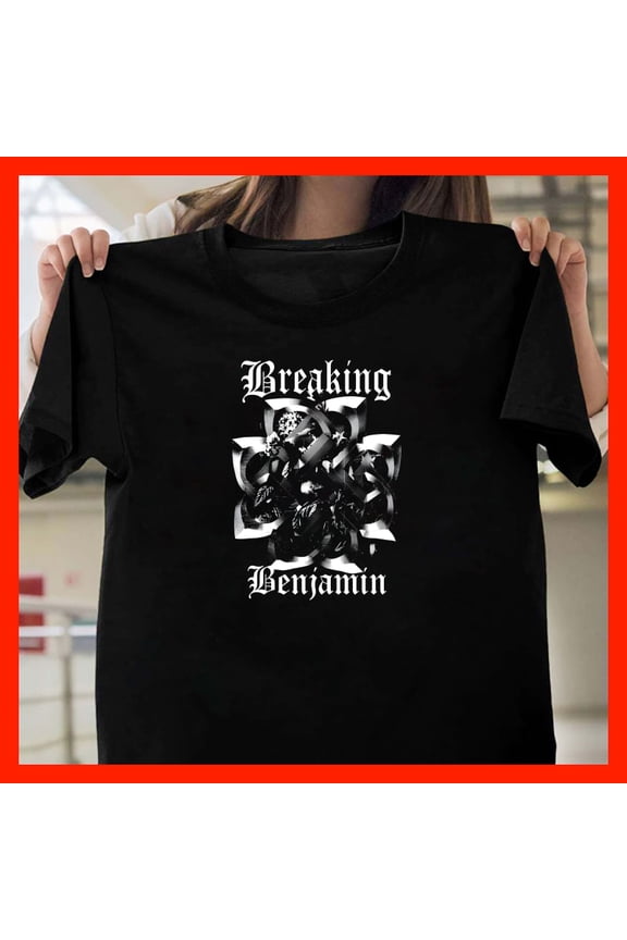 Breaking Benjamin Gothic Skull Emblem T-Shirt - Dark Fantasy Band Merch Style G301, for Unisex, Extended Sizes Up to 5XL