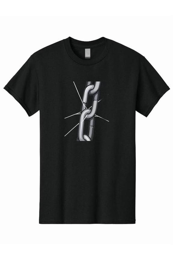 Breaking Chain Link Graphic Freedom Liberation Strength Gym Power Unisex T-Shirt, S-5XL