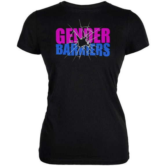 Breaking Down Gender Barriers Juniors Soft T Shirt Black 2XL